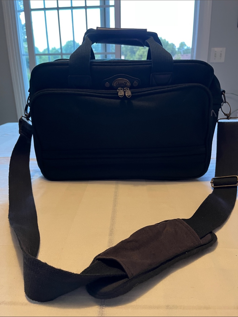 Vintage Ricardo Beverly Hills Green Travel Briefcase Shoulder Strap Bag